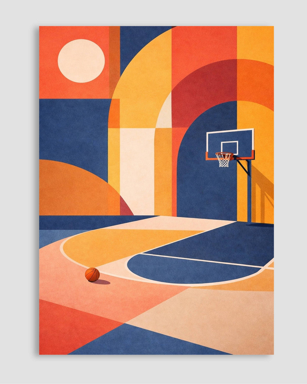 Basketball Geometric Poster