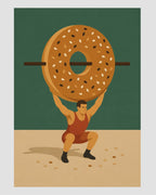 Bagel Weightlifting Poster
