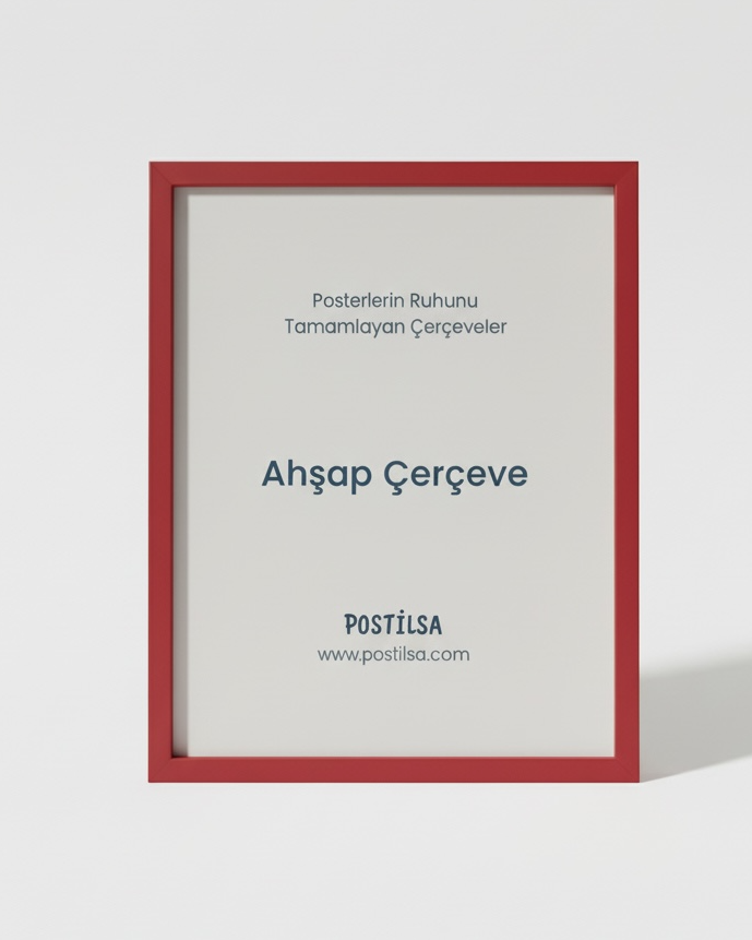 Ahşap Çerçeve - Kırmızı