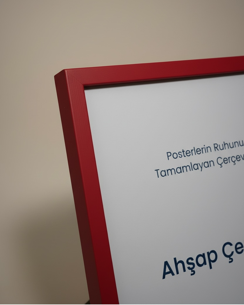 Ahşap Çerçeve - Kırmızı