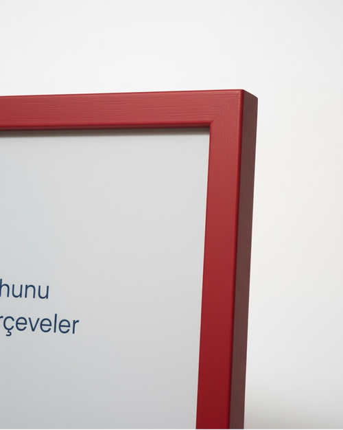 Ahşap Çerçeve - Kırmızı