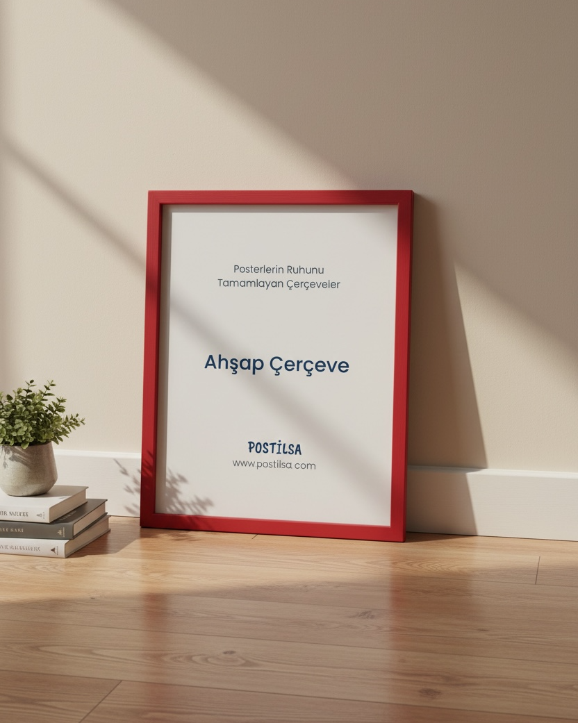 Ahşap Çerçeve - Kırmızı