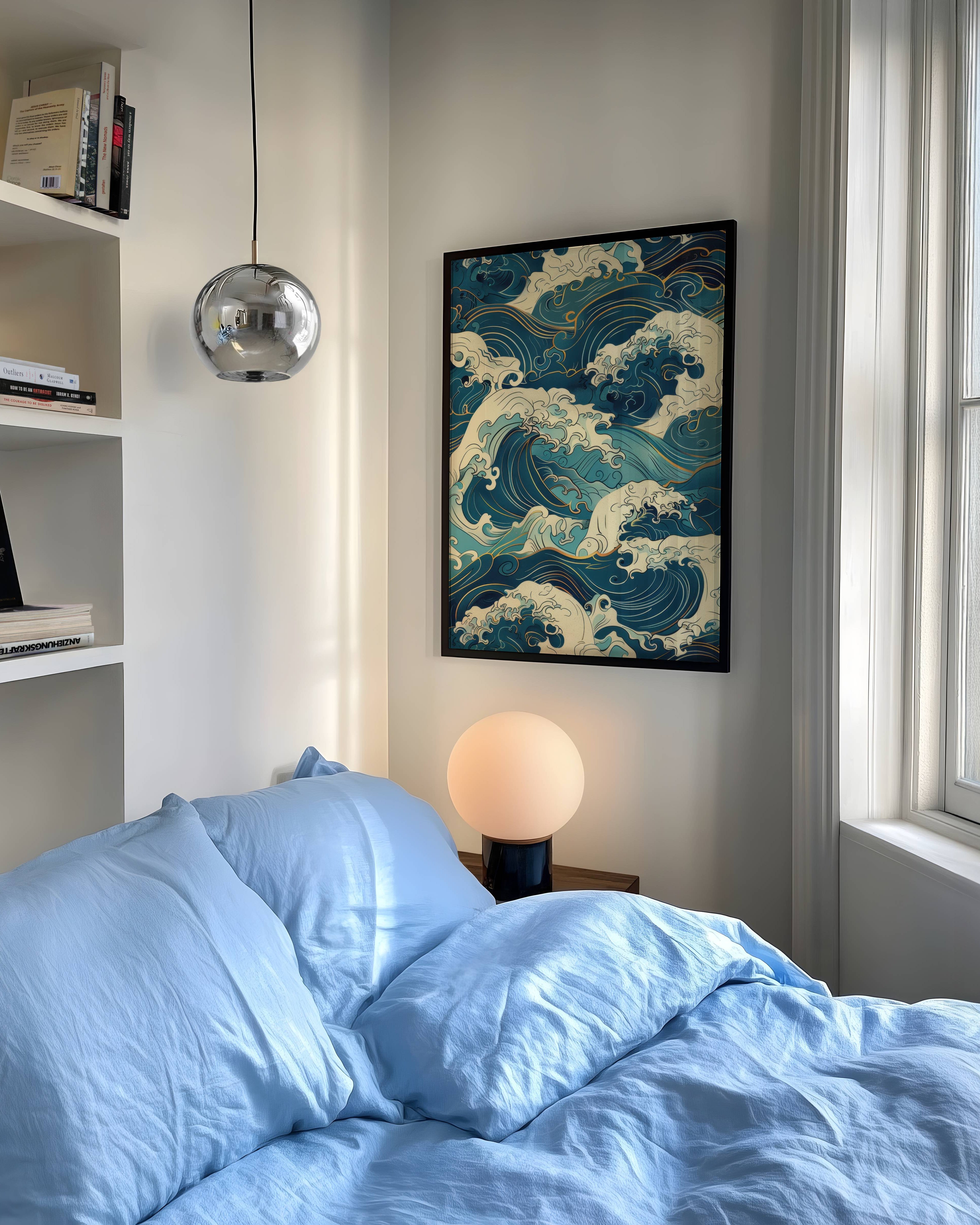 Blue Waves Poster