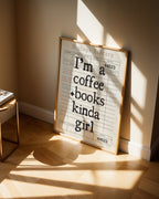 Coffee & Books Kinda Girl Poster