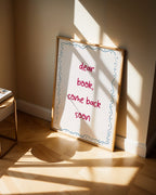 Dear Book, Come Back Soon Poster