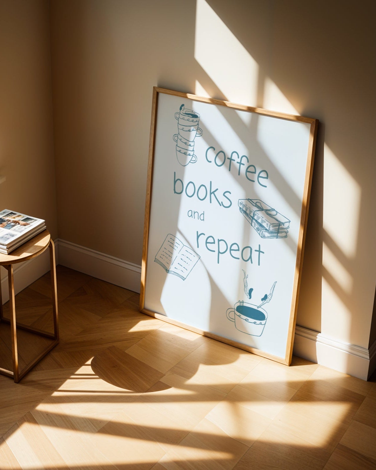 Coffee Books And Repeat Poster