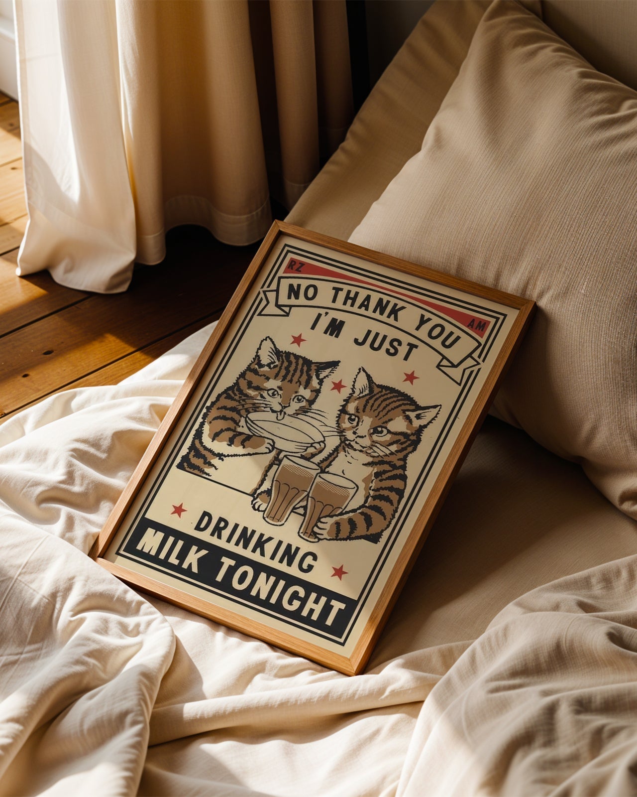 Drinking Milk Tonight Poster