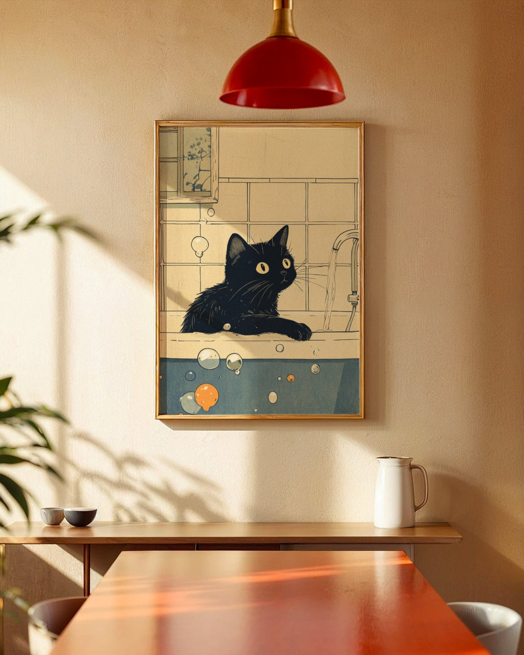 Black Cat Cleaning Poster