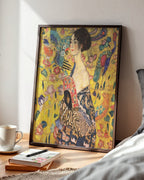 Gustav Klimt Yelpazeli Kadın Poster