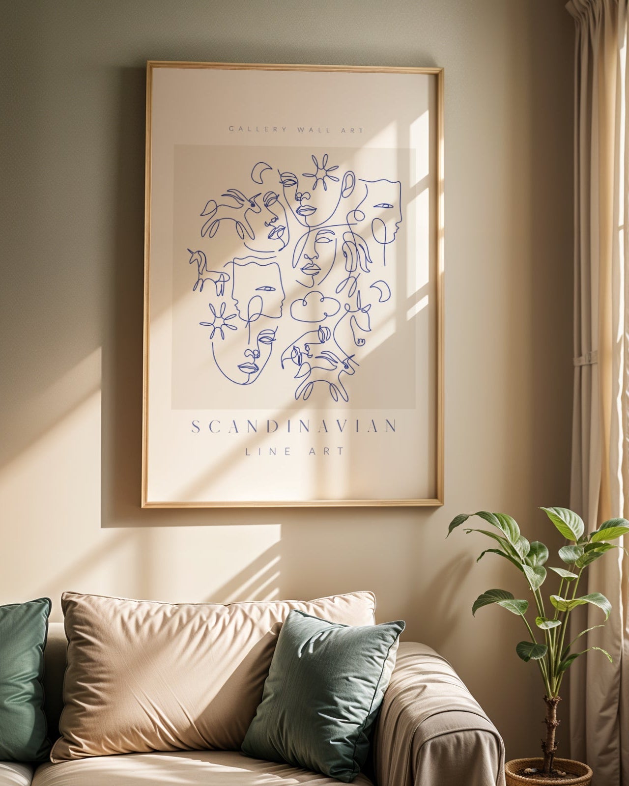 Scandinavian Line Art Poster