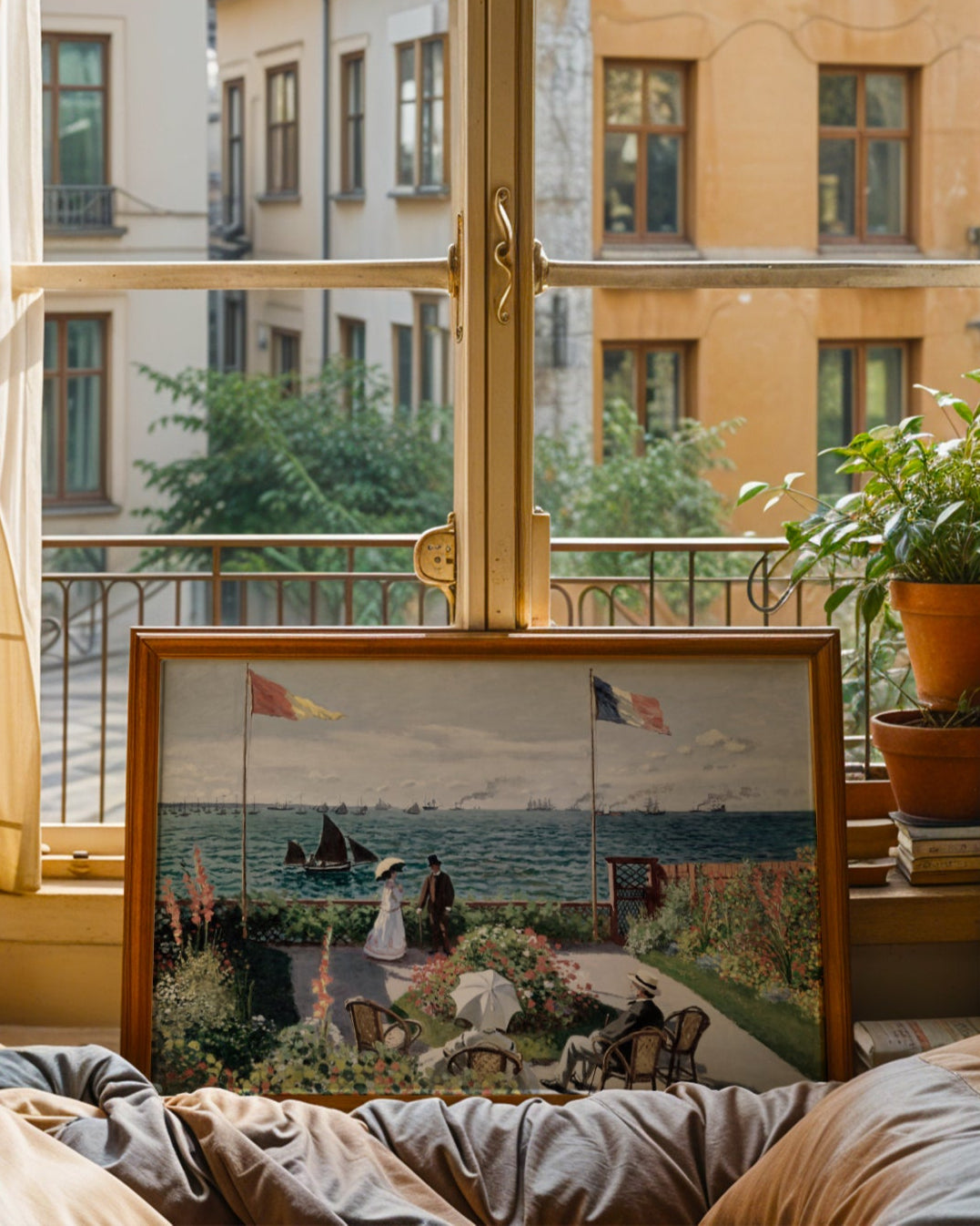 Claude Monet Sainte-Adresse’de Teras Poster