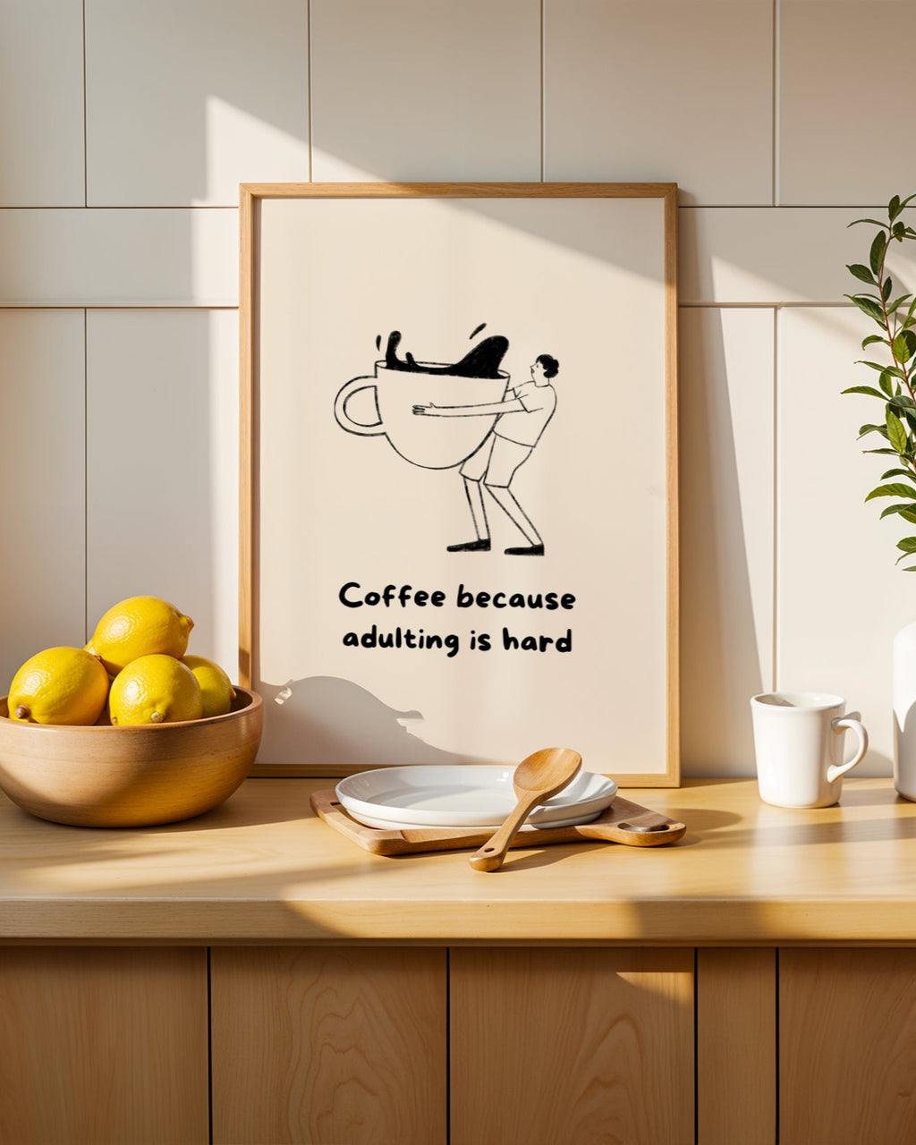 Coffee Because Adulting Is Hard Poster