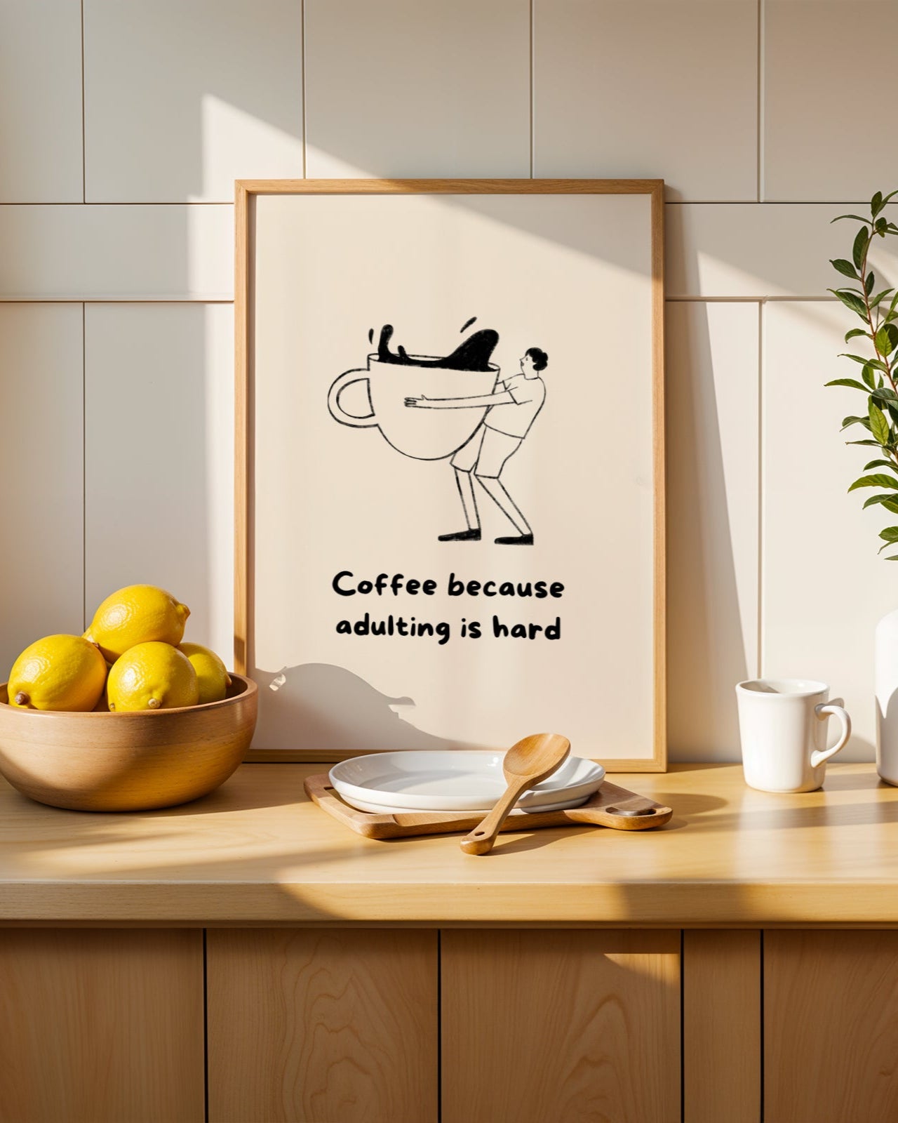 Coffee Because Adulting Is Hard Poster