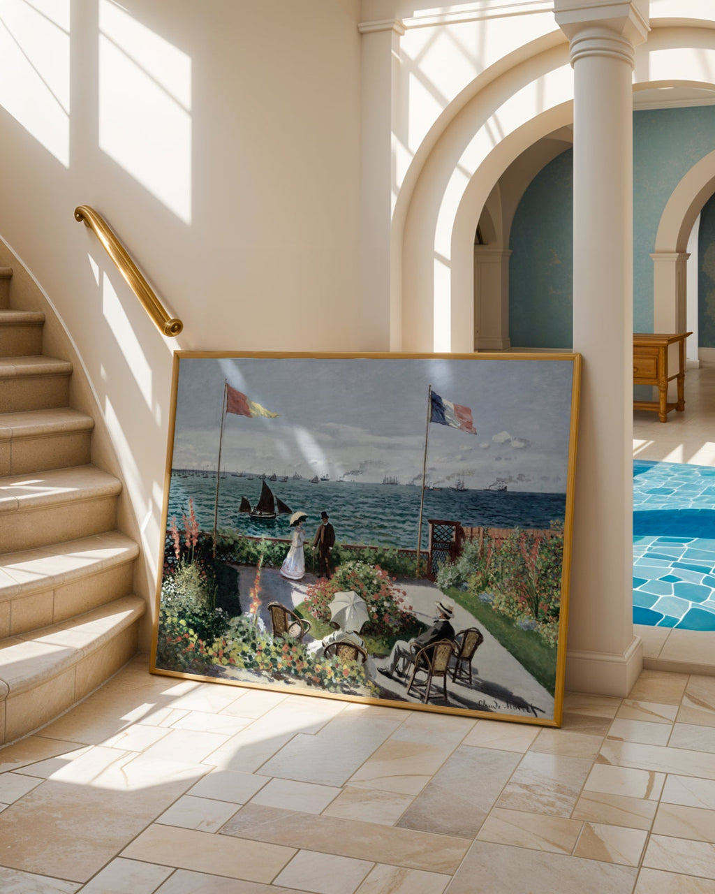 Claude Monet Sainte-Adresse’de Teras Poster