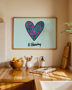 Keith Haring Balancing Heart Poster