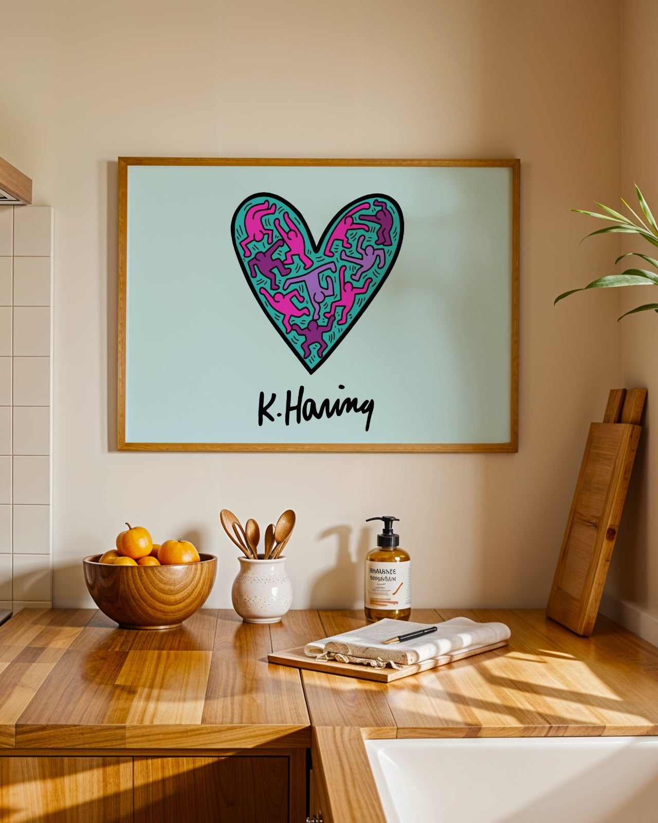Keith Haring Balancing Heart Poster