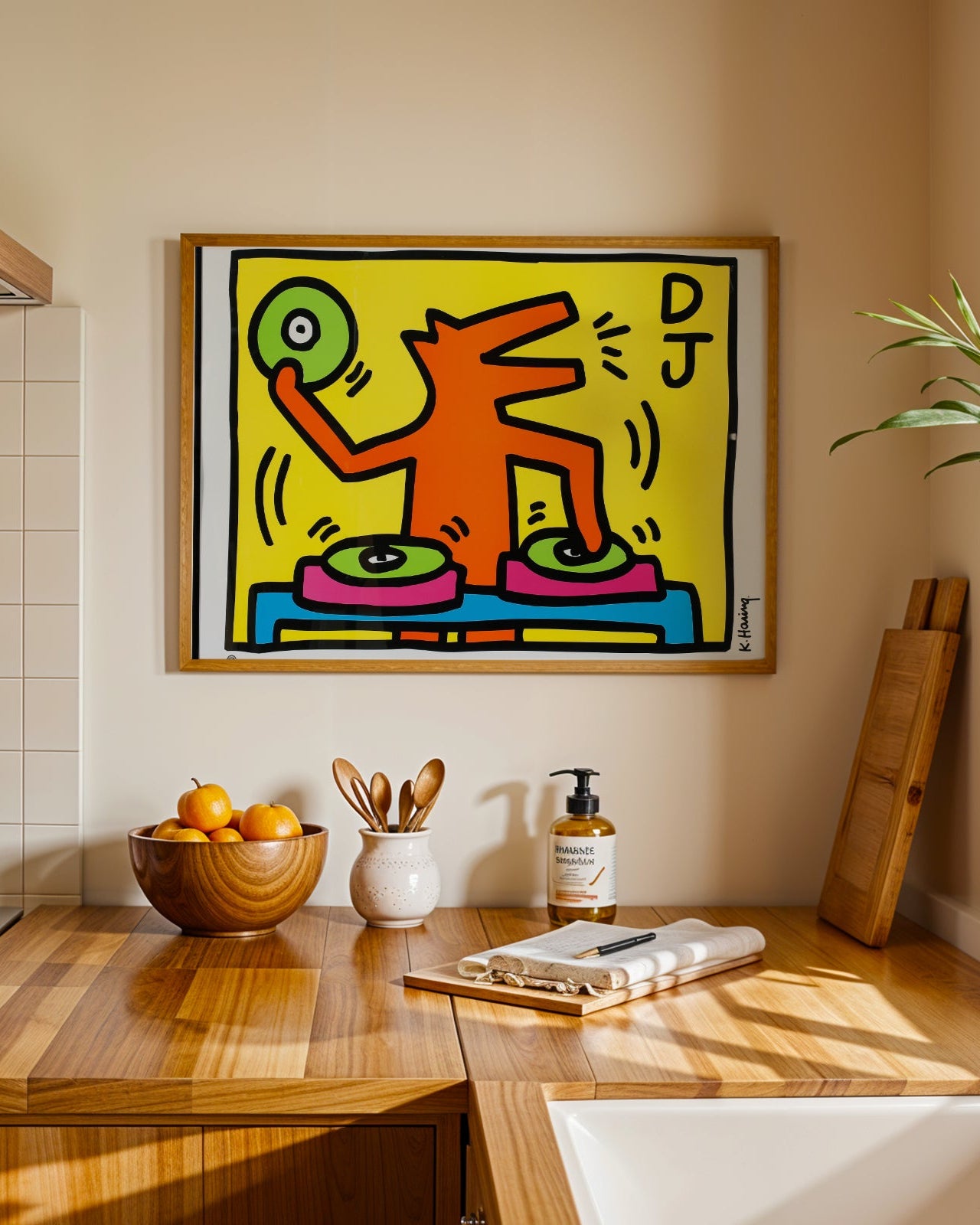 Keith Haring DJ Poster