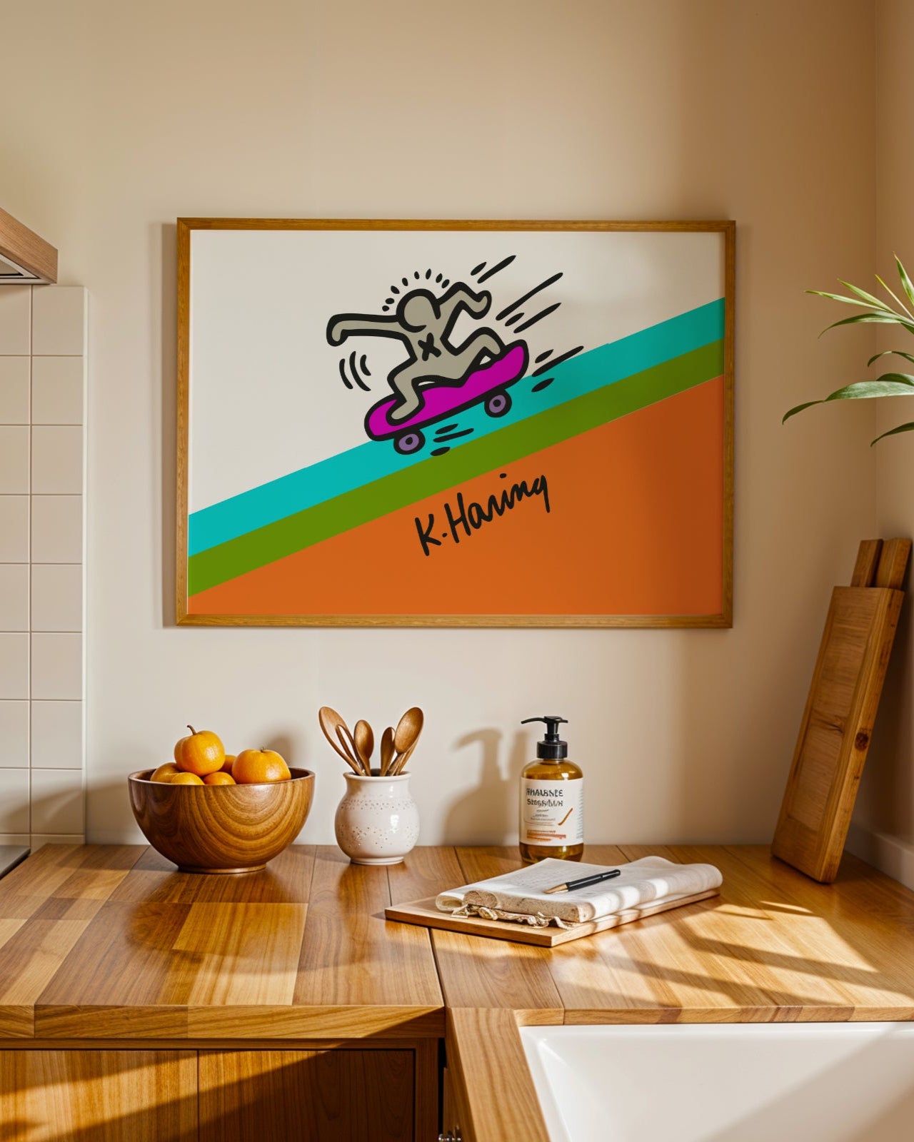 Keith Haring The Skater Poster