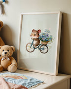 Bisiklet Süren Hamster Poster