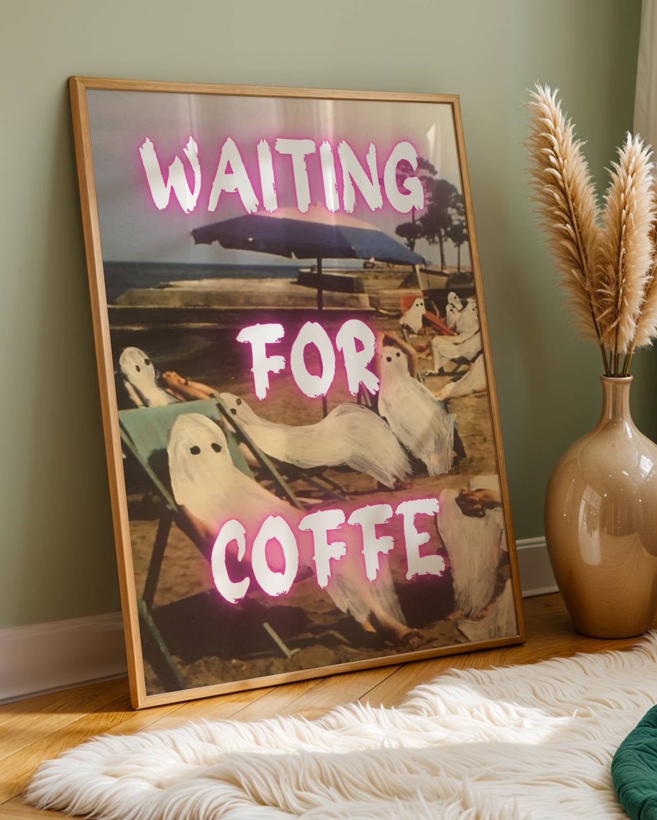 Waiting For Coffe Poster
