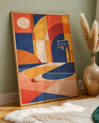 Basketball Geometric Poster