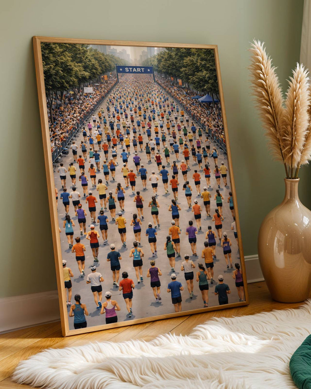 Marathon Crowd Poster