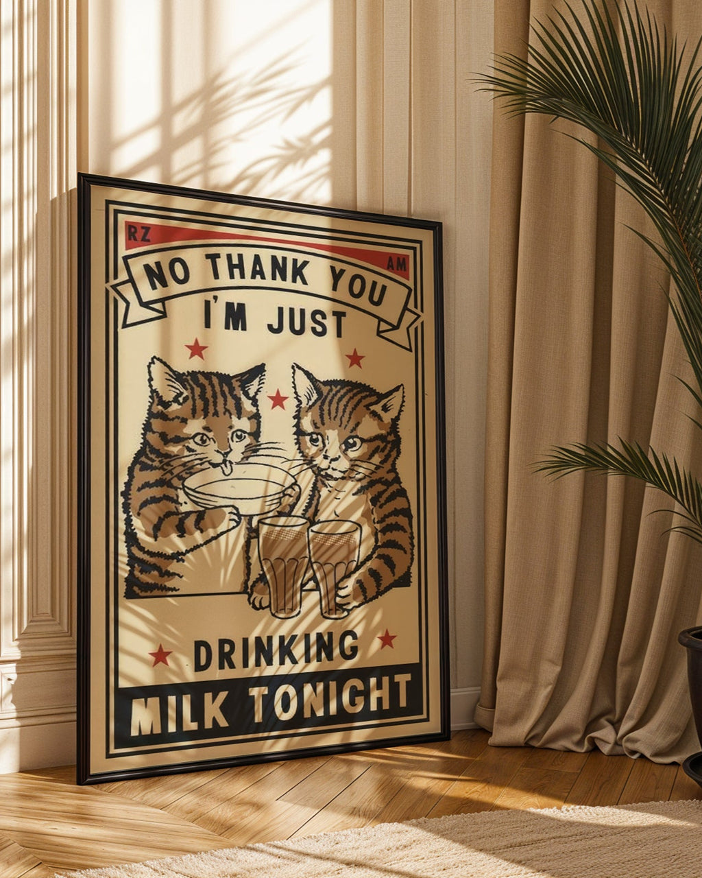 Drinking Milk Tonight Poster