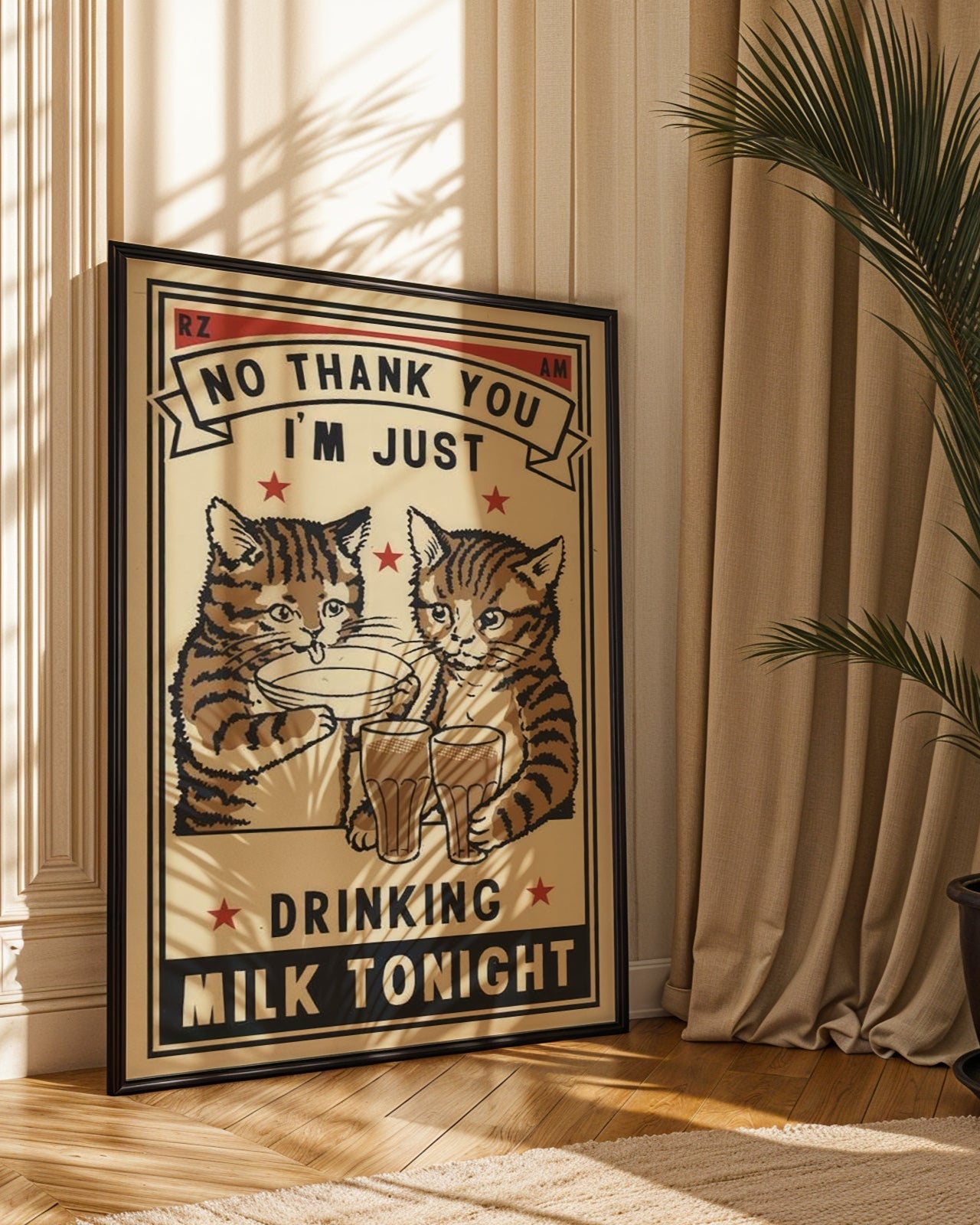 Drinking Milk Tonight Poster
