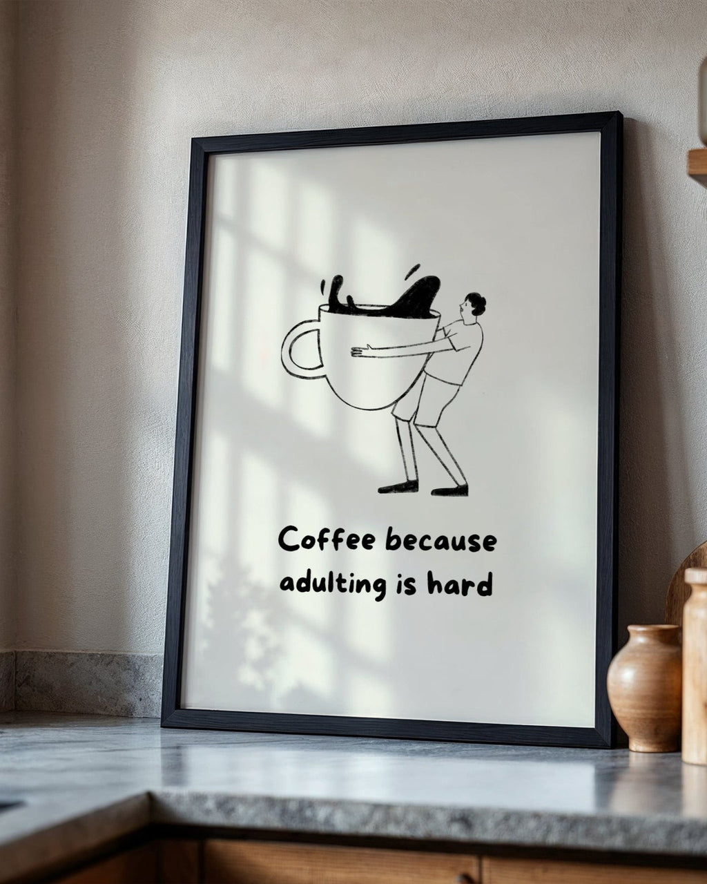 Coffee Because Adulting Is Hard Poster