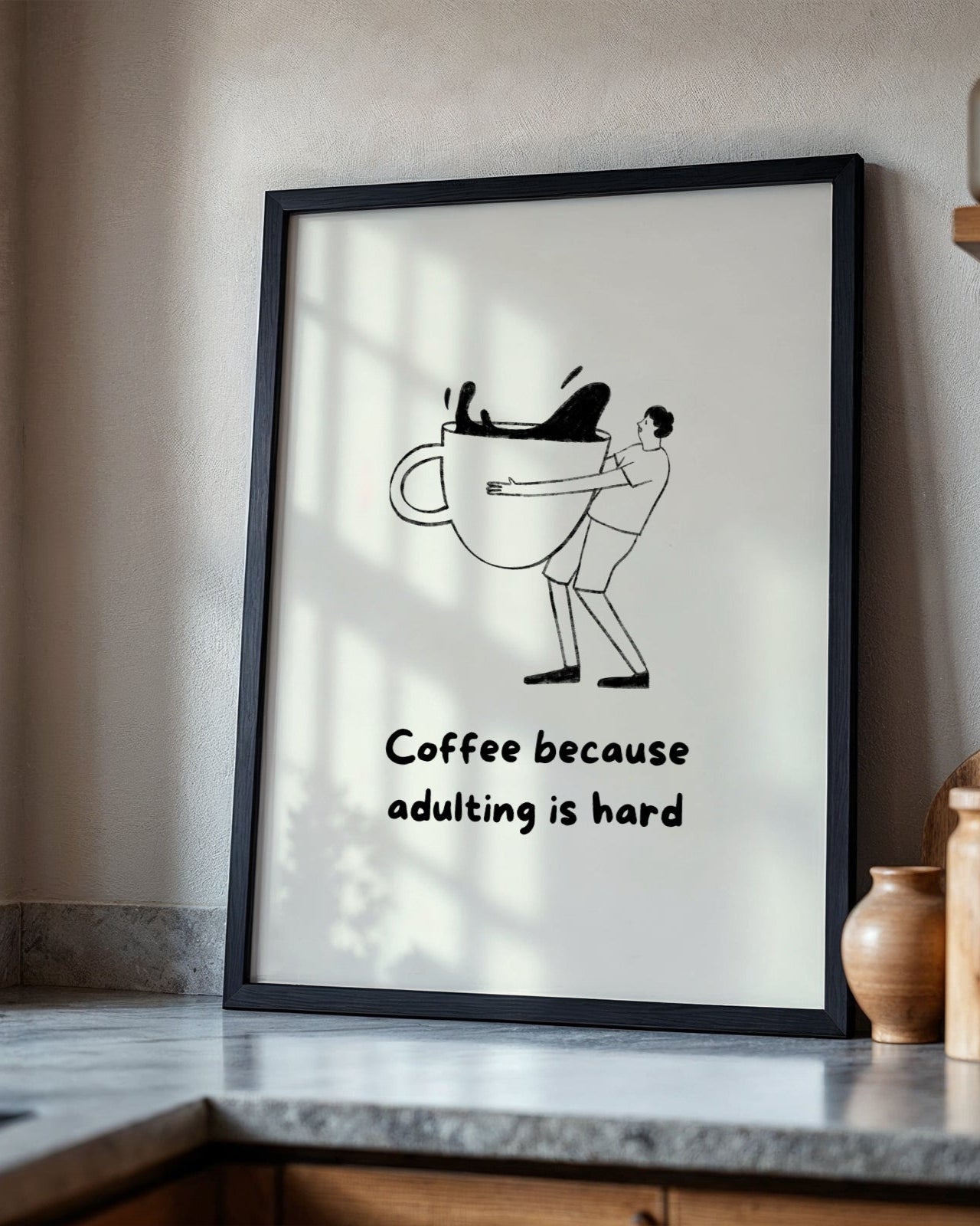Coffee Because Adulting Is Hard Poster