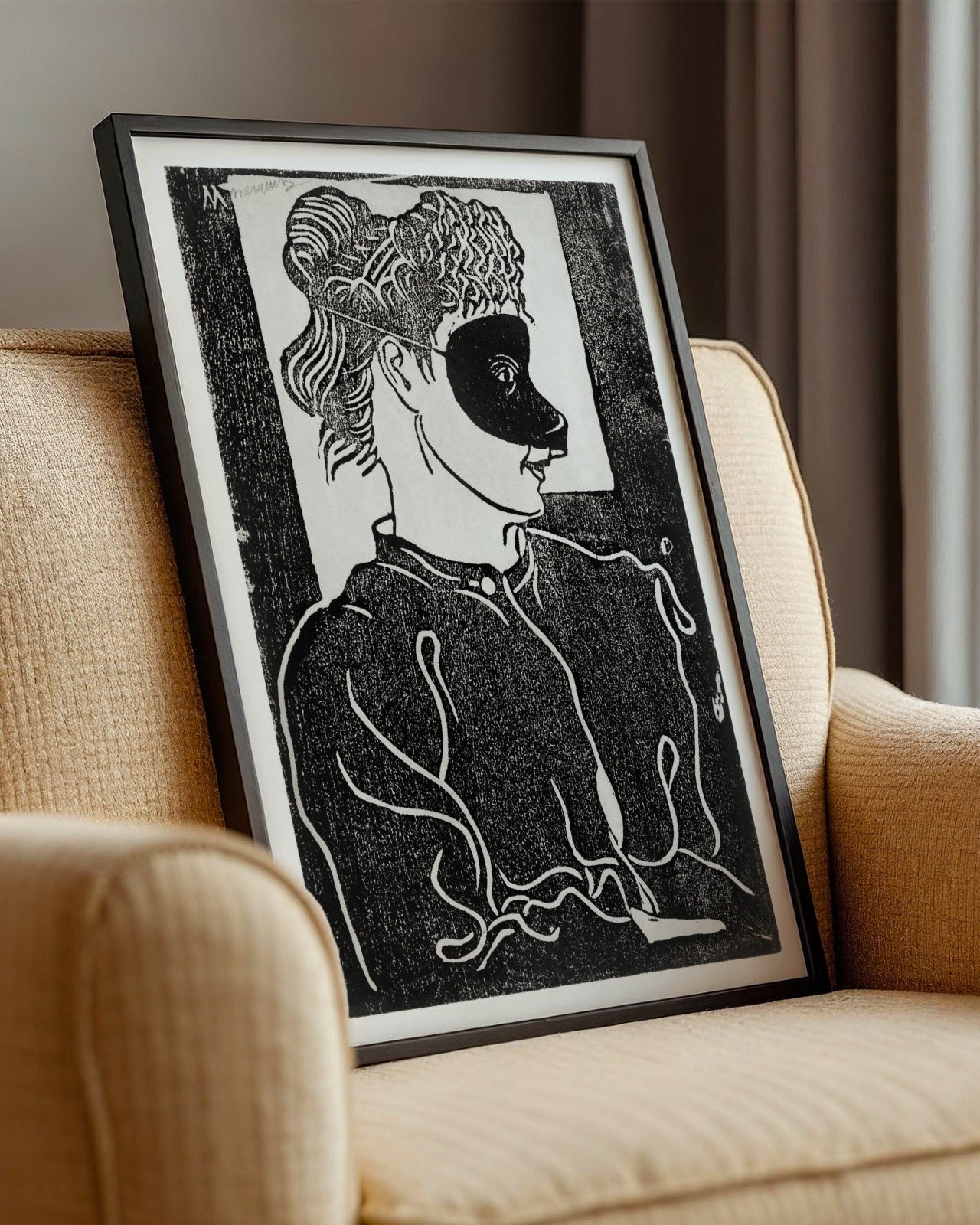 Girl with Mask Poster