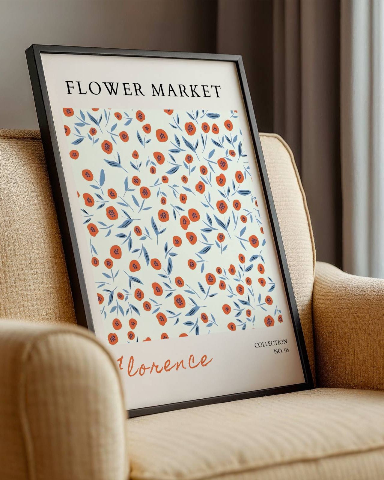 Flower Market Florence Poster