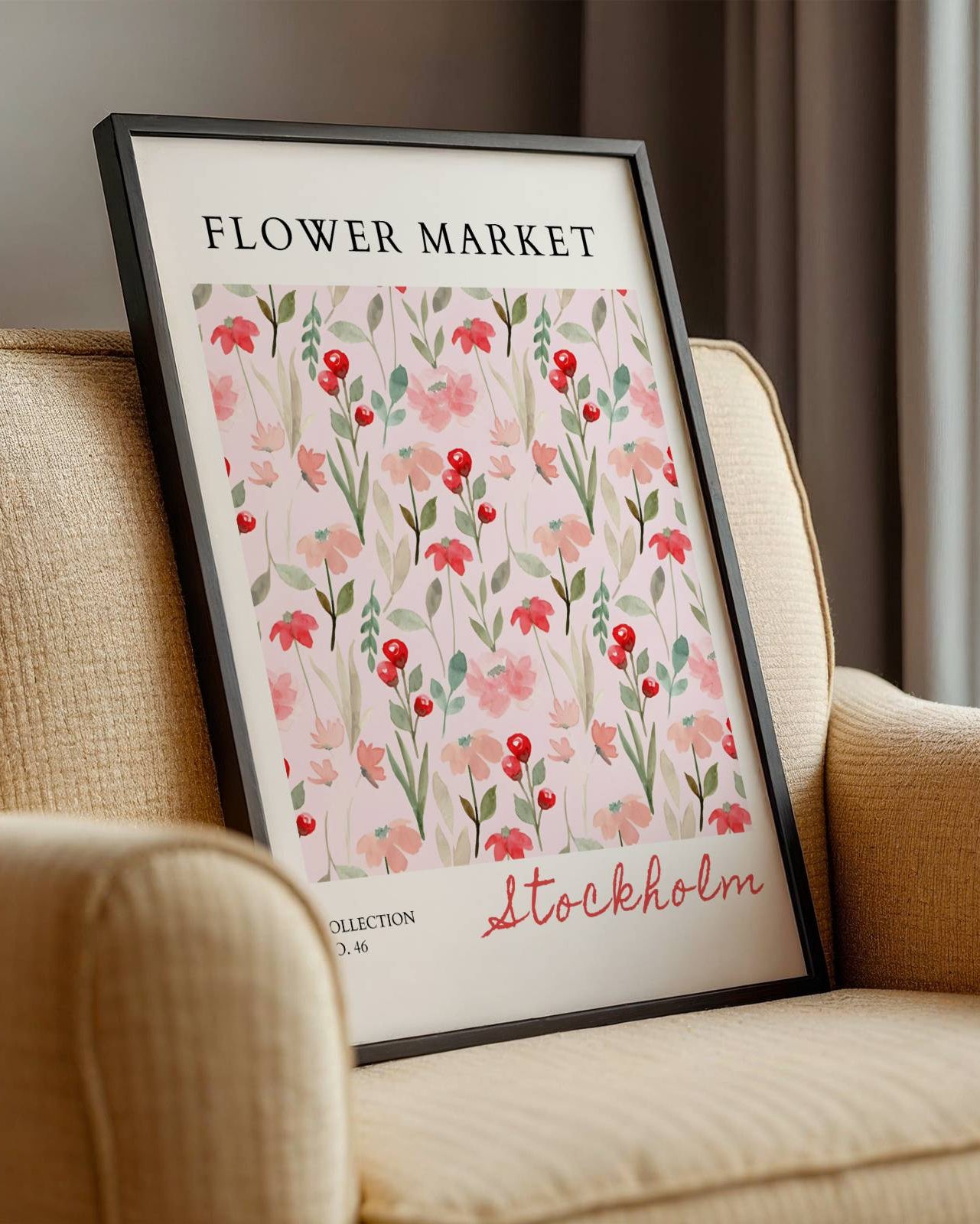 Flower Market Stockholm Poster