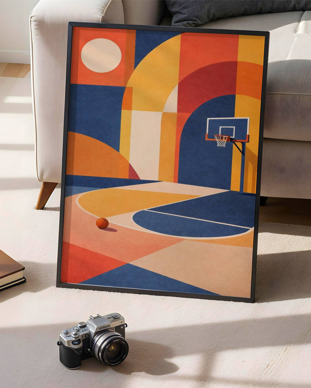 Basketball Geometric Poster