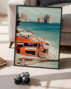 Capri Orange Beach Poster