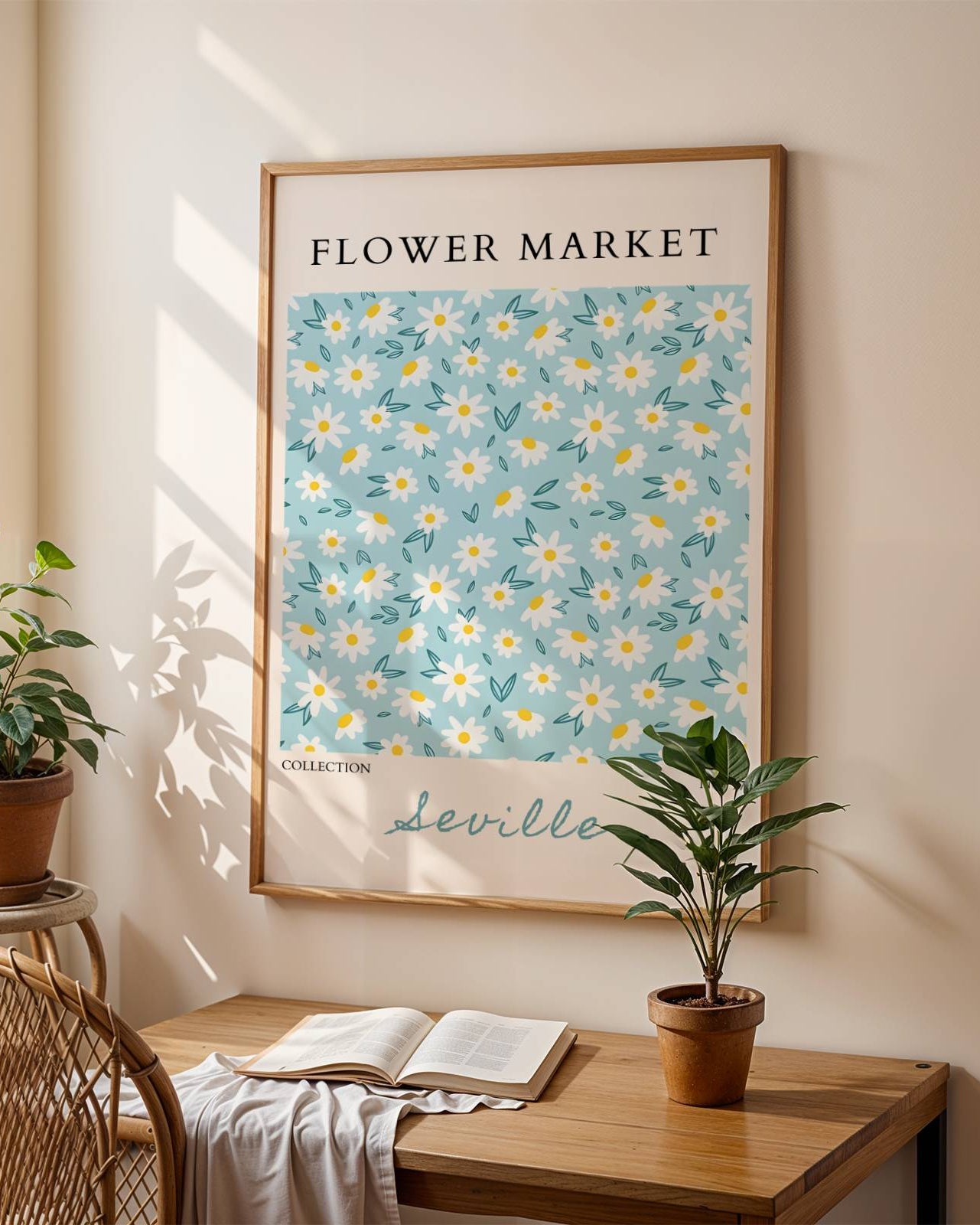 Flower Market Seville Poster