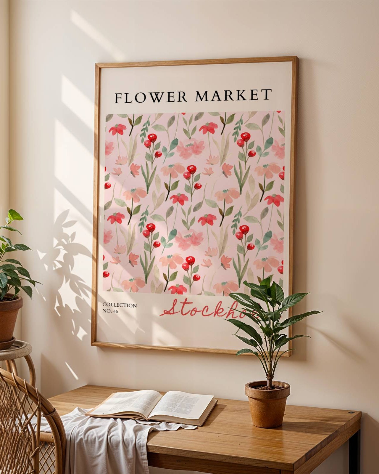 Flower Market Stockholm Poster