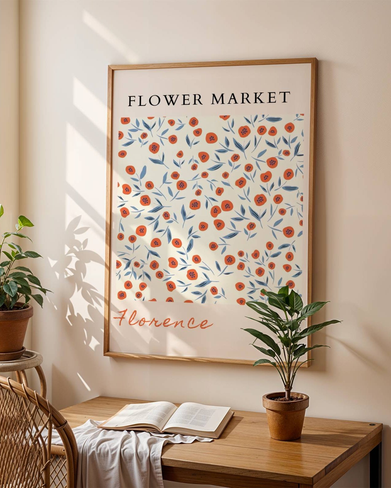 Flower Market Florence Poster