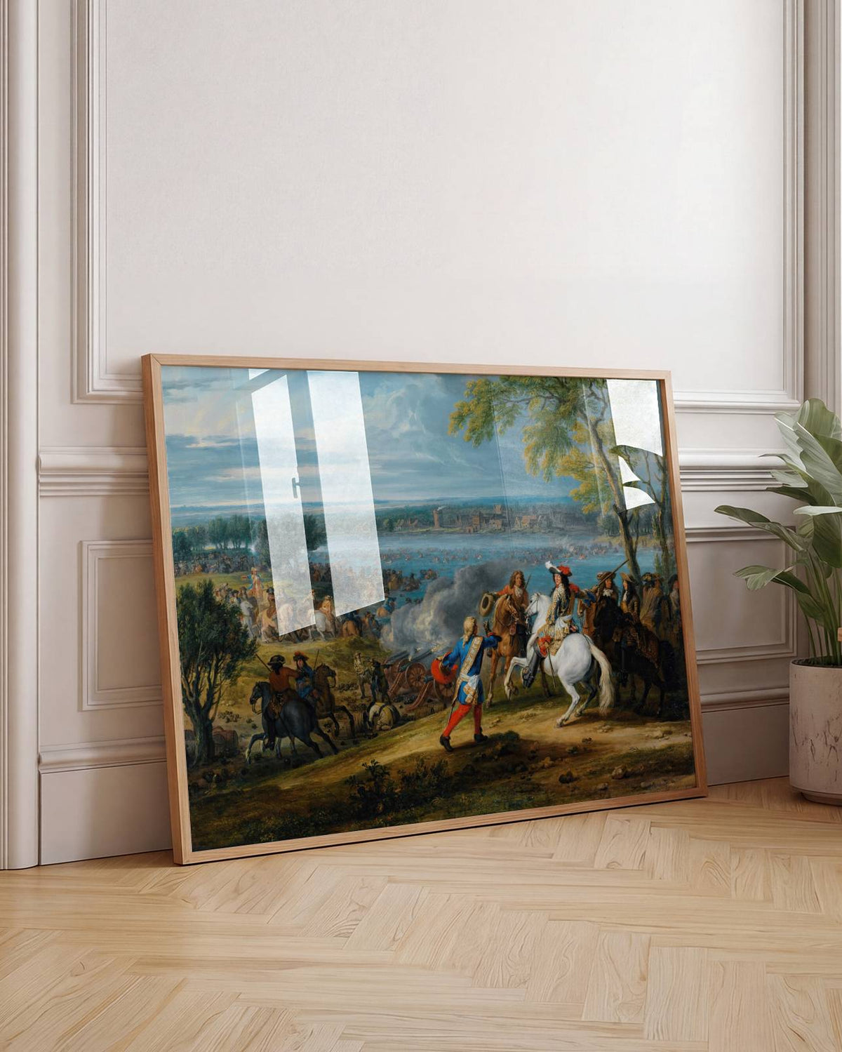 Adam Frans van der Meulen - The crossing of the Rhine at Lobith Poster
