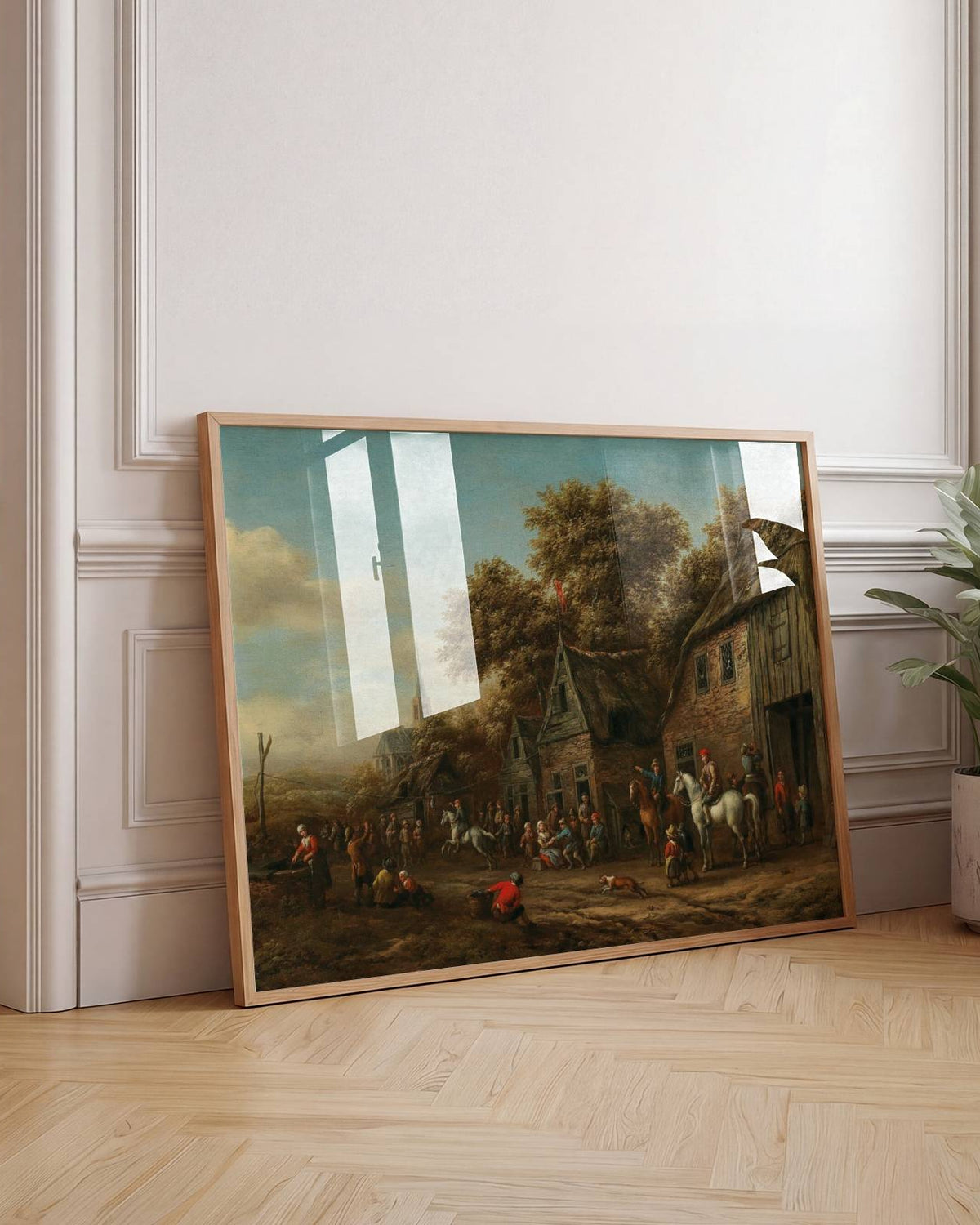 Barent Gael - Figures on a Road on the Outskirts of a Town Poster