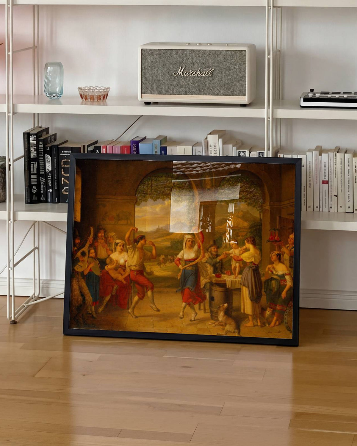 Dietrich Wilhelm Lindau - A Saltarello Being Danced In A Roman Osteria Poster