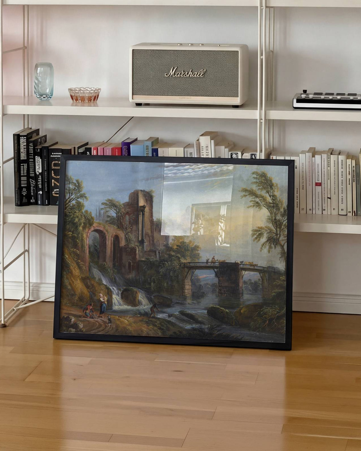Jean Baptiste Lallemand - Dawn Landscape with Classical Ruins Poster