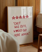 Chef Was Cute, Would Eat Here Again Poster