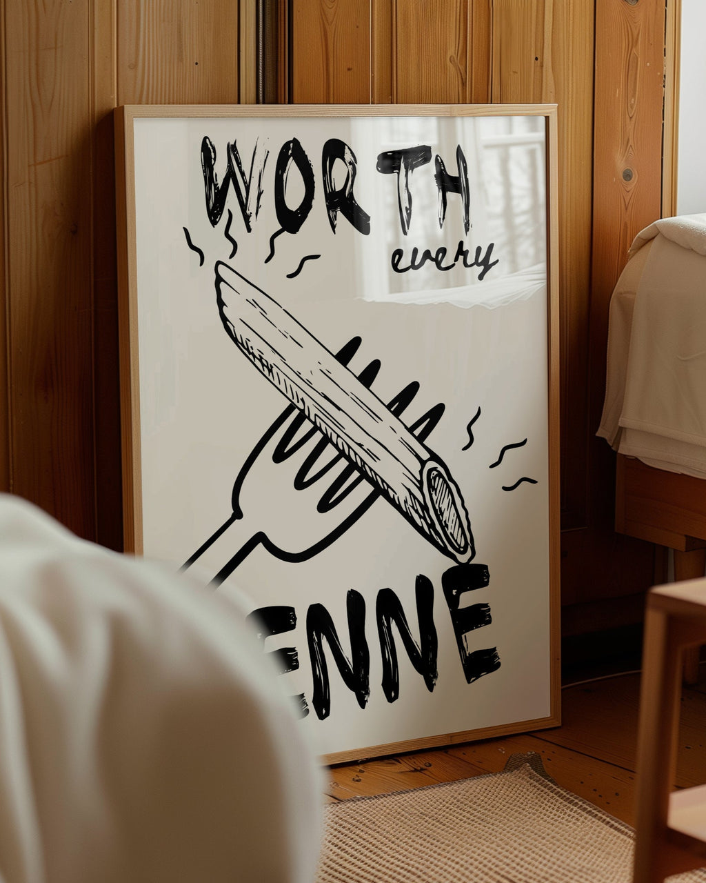 Worth Every Penne Poster