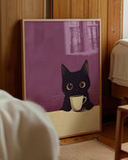 Cat & Coffee Poster