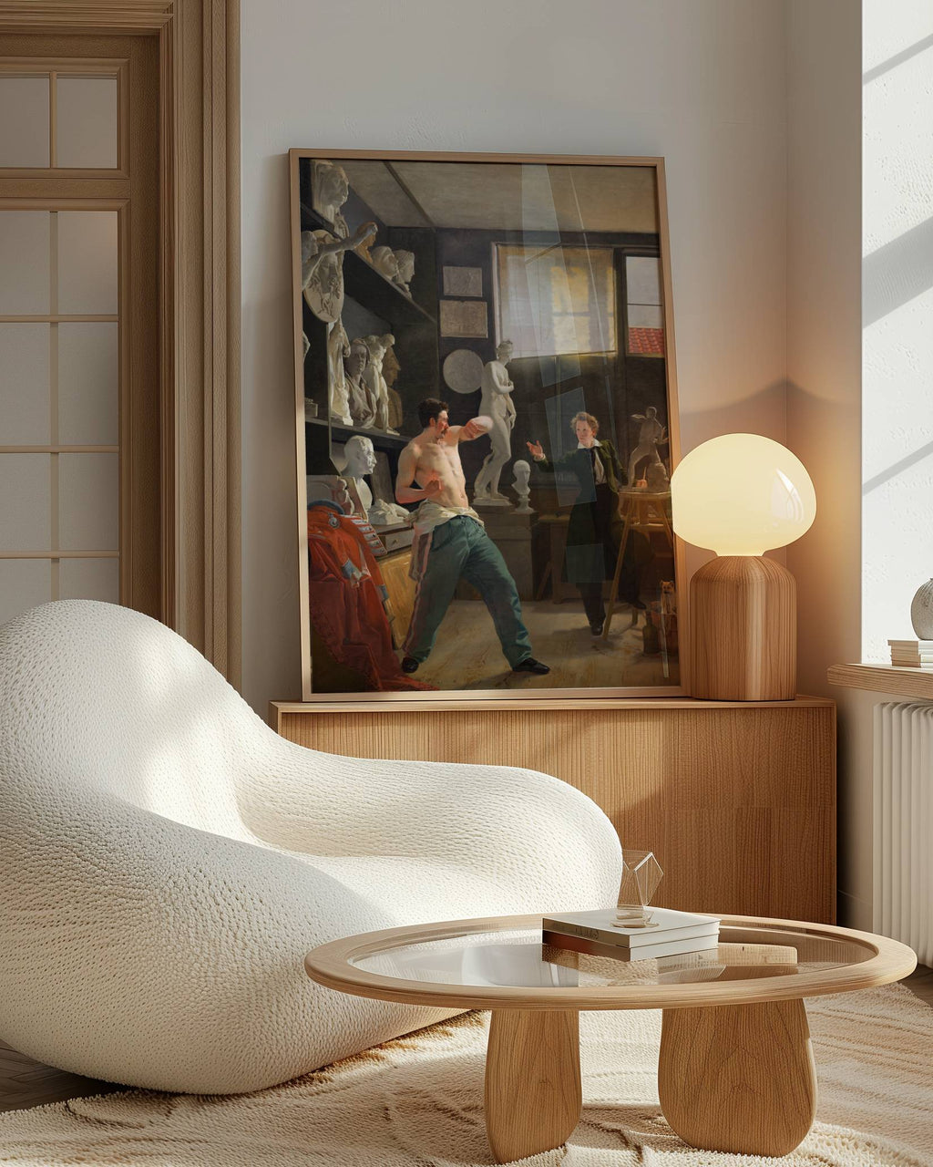 Wilhelm Bendz - A Sculpt Or In His Studio Working From The Life Poster