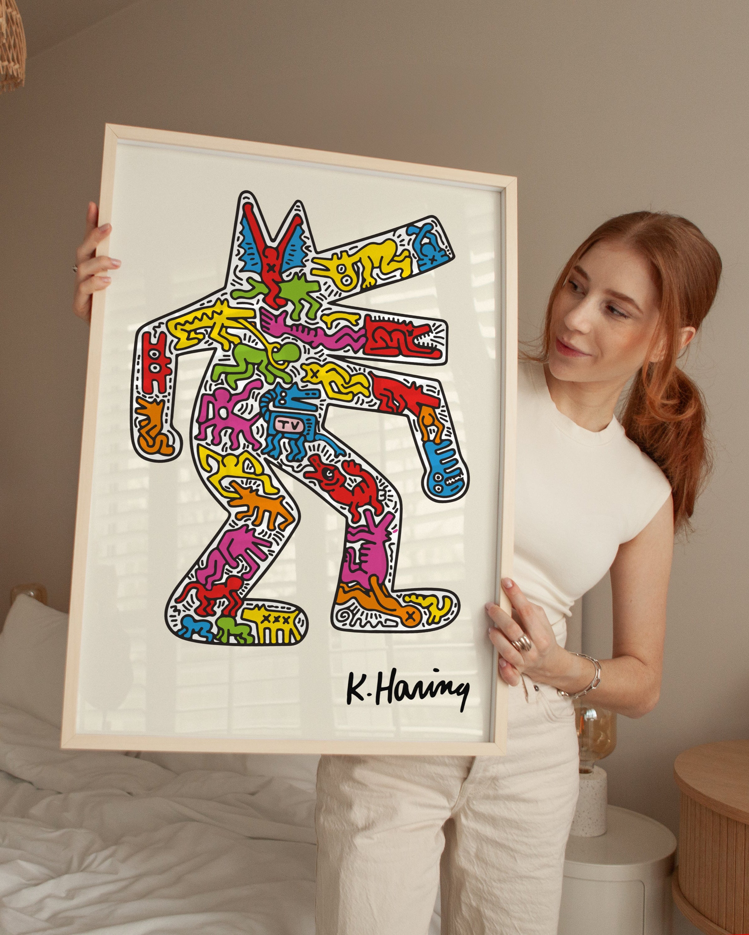 Keith Haring Wolf Poster