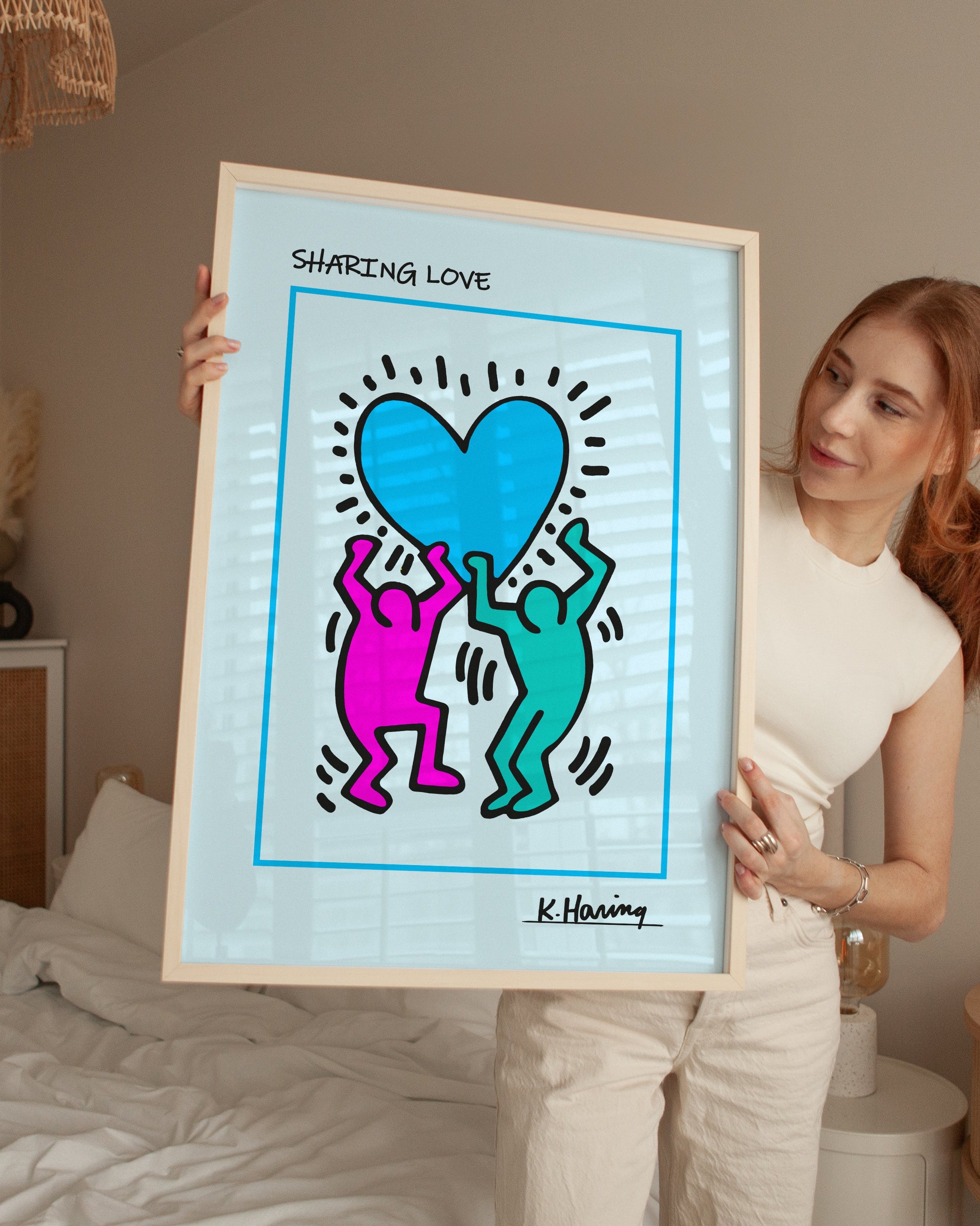 Keith Haring Sharing Love Poster