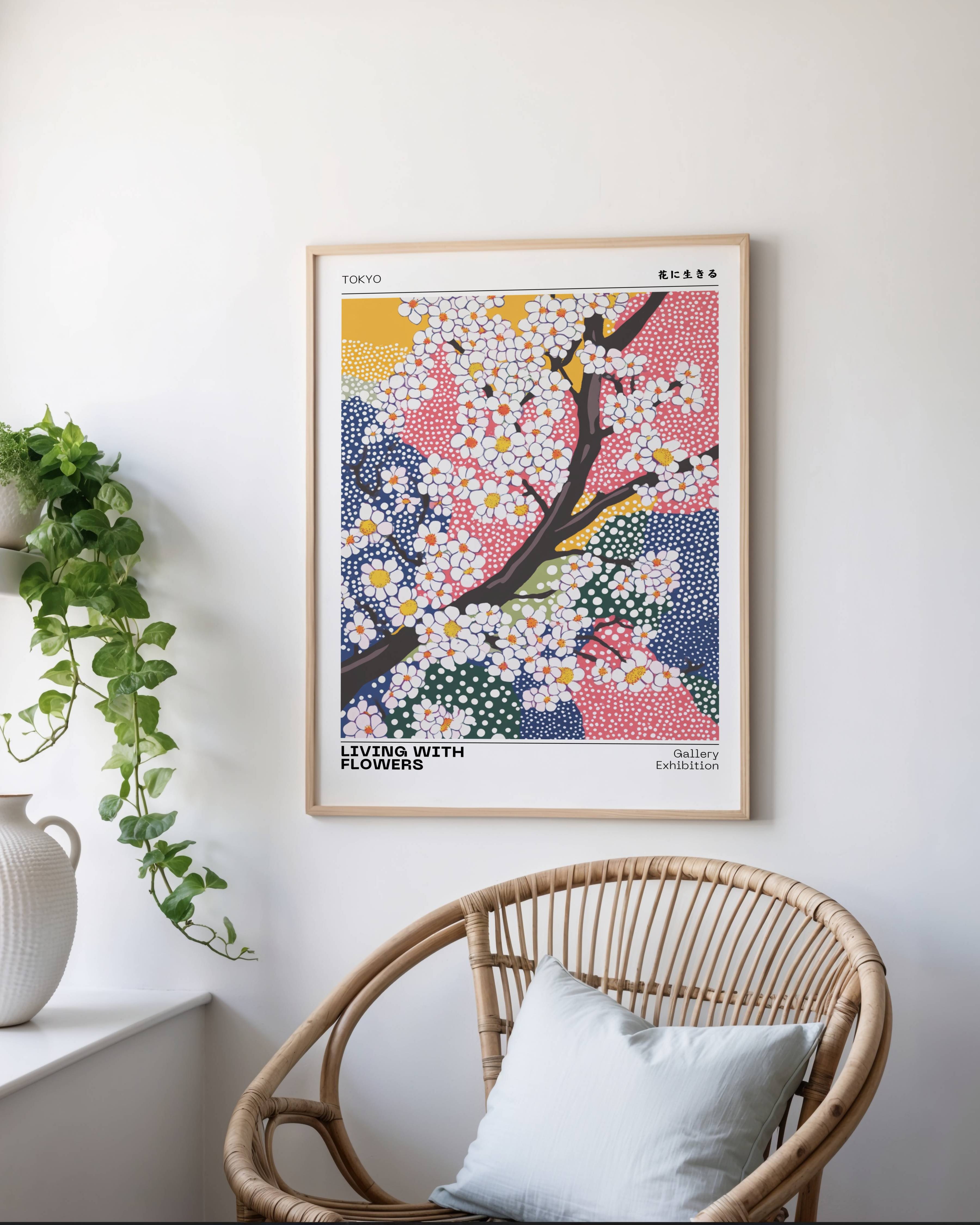 Living With Flowers Poster
