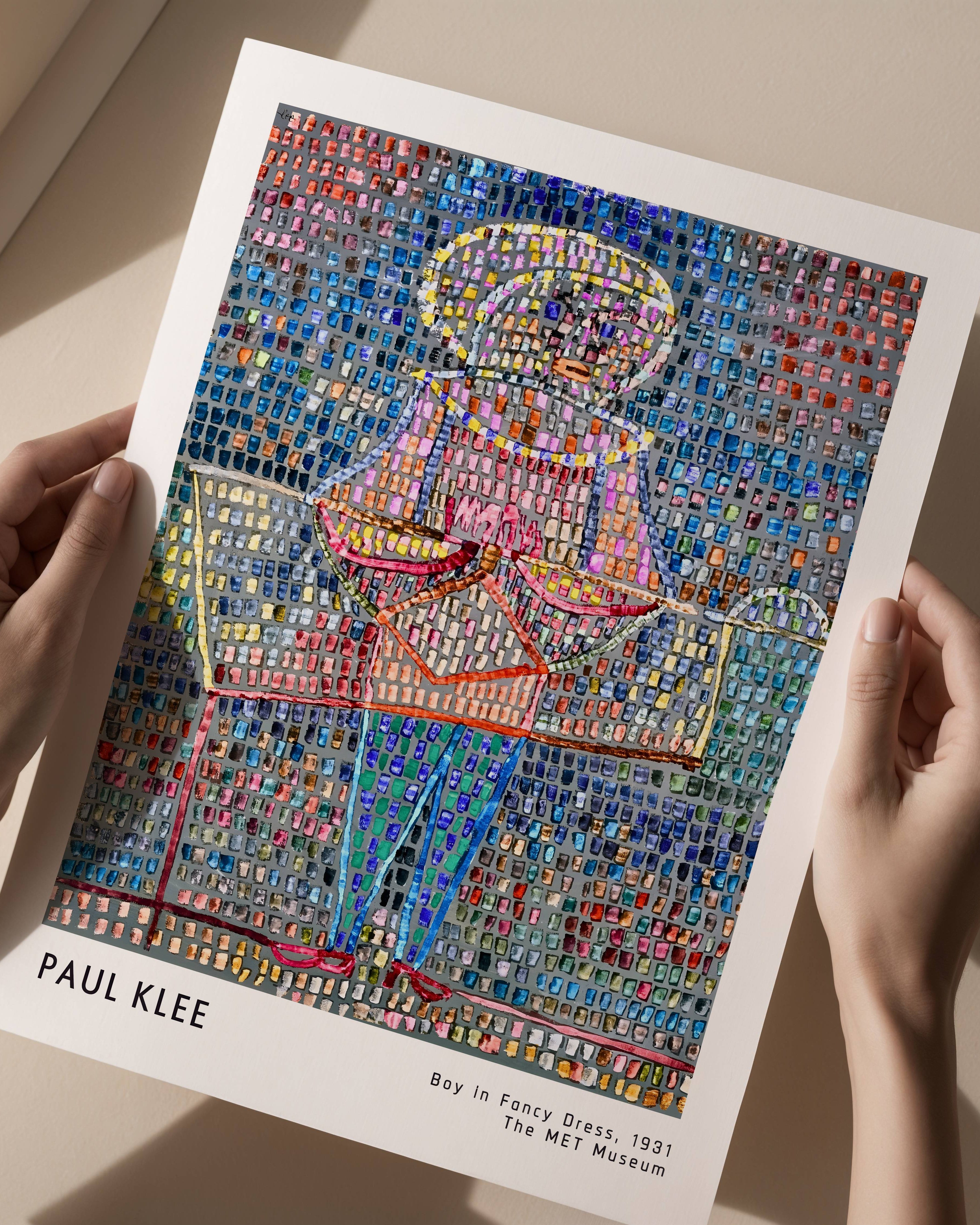 Paul Klee Boy In Fancy Dress Poster